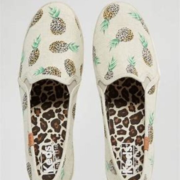 Keds $60 Trip Deck Natural Slip On Pineapple Sz 11 NIB! - Picture 3 of 4